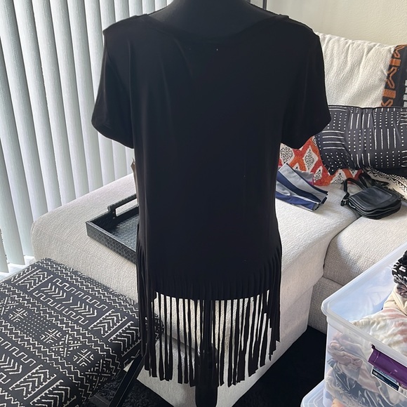 Occasion | Fringe Short Sleeve Top - Picture 6 of 7